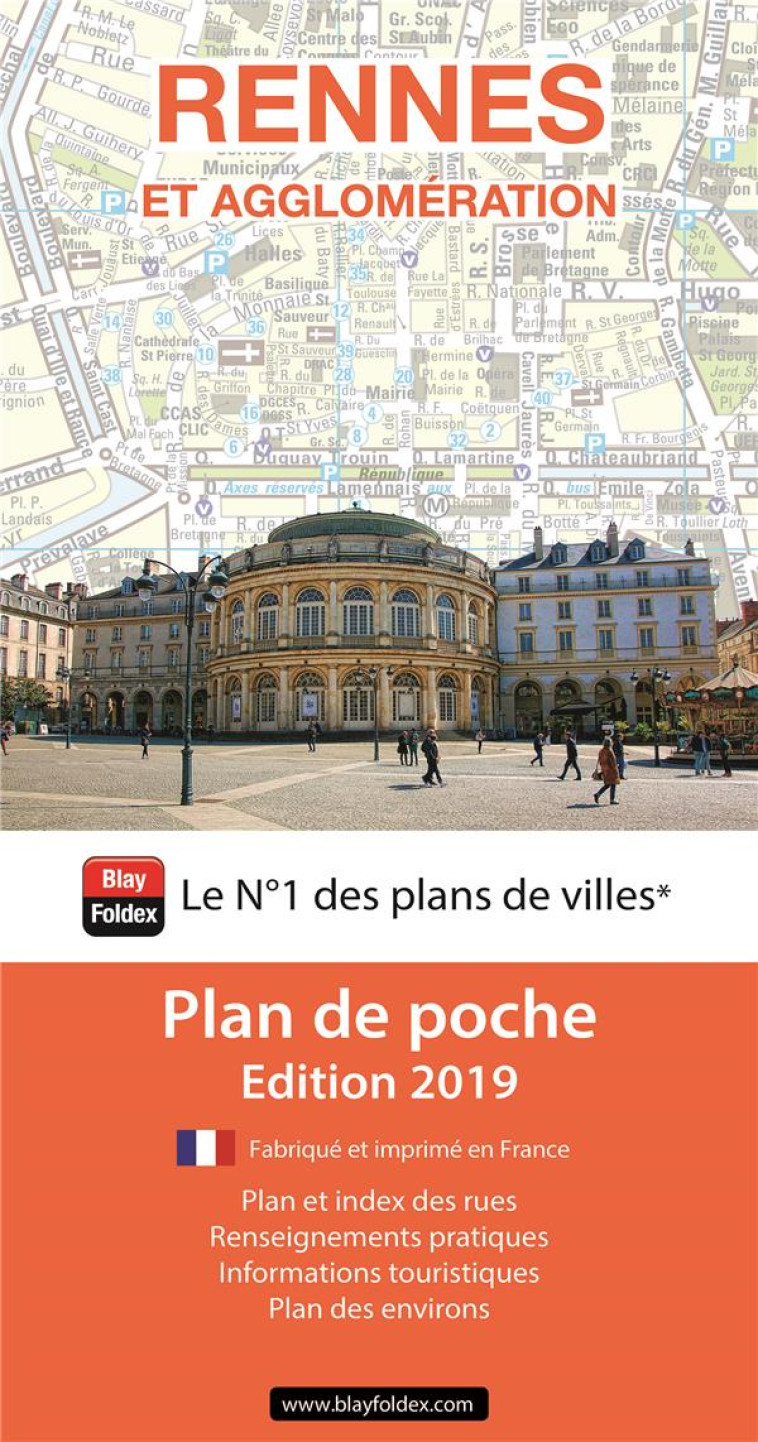 RENNES ET AGGLOMERATION PLAN VILLE - BLAY-FOLDEX - MICHELIN