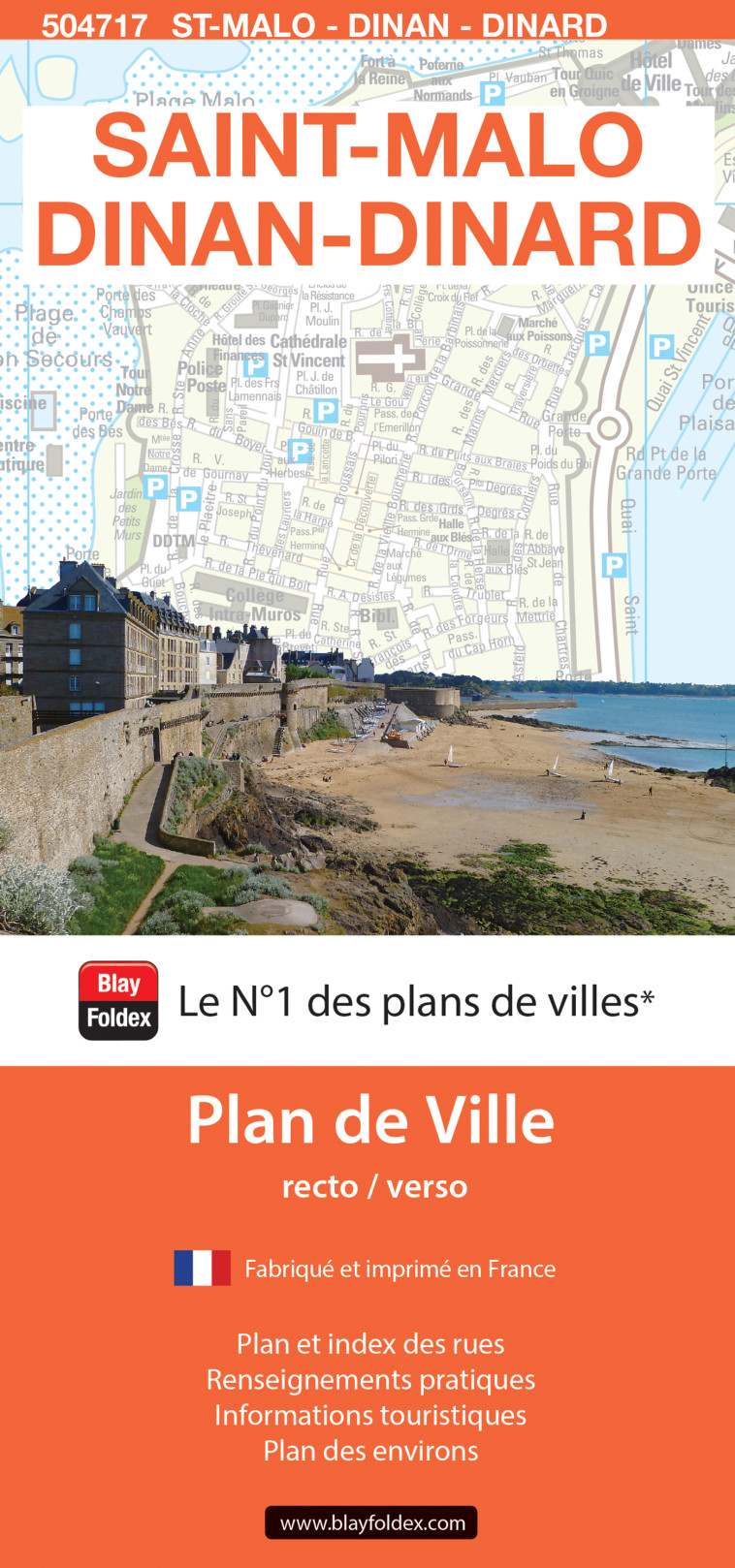 SAINT-MALO - DINARD PLAN VILLE -  BLAY-FOLDEX - BLAY