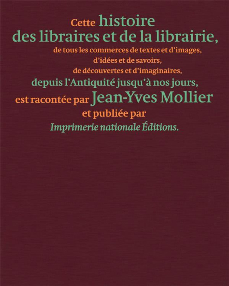 UNE HISTOIRE DE LA LIBRAIRIE - MOLLIER/MILLOT - ACTES SUD