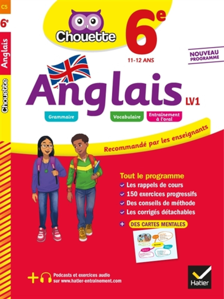 CHOUETTE  ANGLAIS 6E - LV1 (A1 VERS A2) - NEMNI-NATAF/TOUATI - HATIER SCOLAIRE