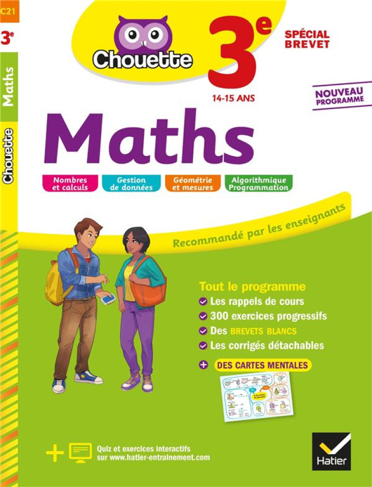 CHOUETTE MATHS 3E SPECIAL BREVET - BONNEFOND/DAVIAUD - HATIER SCOLAIRE