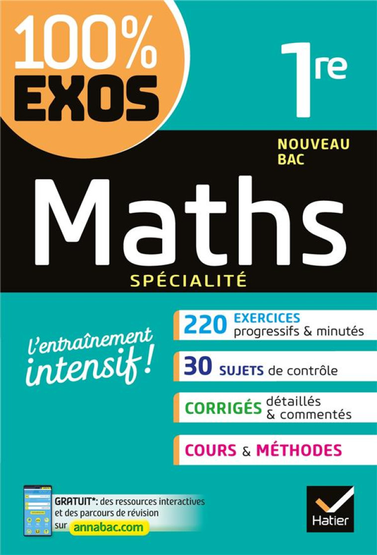 MATHS (SPECIALITE) 1RE - EXERCICES RESOLUS - PREMIERE - BARACHE/BAUER - HATIER SCOLAIRE