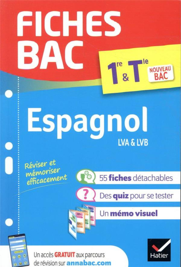 FICHES BAC ESPAGNOL 1RE/TLE (TRONC COMMUN) - XXX - HATIER SCOLAIRE