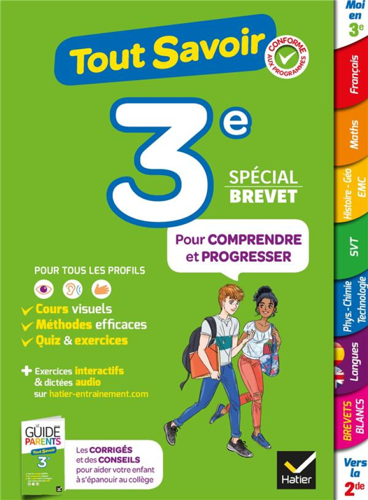 TOUT SAVOIR 3E SPECIAL BREVET - COURS, METHODES ET EXERCICES DANS TOUTES LES MATIERES - AUSSOURD/LAMARCHE - HATIER SCOLAIRE