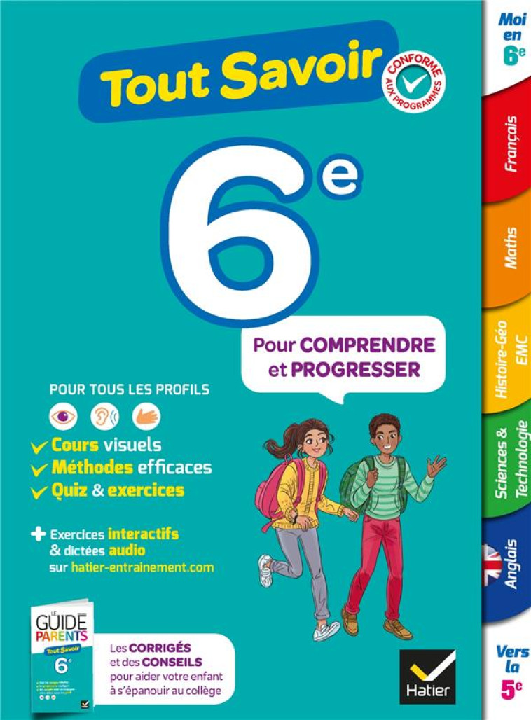 TOUT SAVOIR 6E - COURS, METHODES ET EXERCICES DANS TOUTES LES MATIERES - CHAMPETIER/GEORGES - HATIER SCOLAIRE