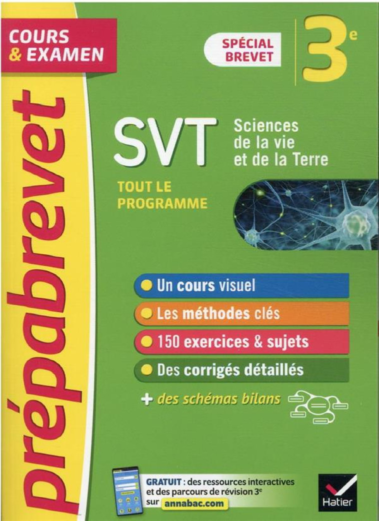 PREPABREVET SVT 3E BREVET 2022 - COURS, METHODES ET ENTRAINEMENT (BREVET 2022) - MADOZ-BONNOT FABIEN - HATIER SCOLAIRE