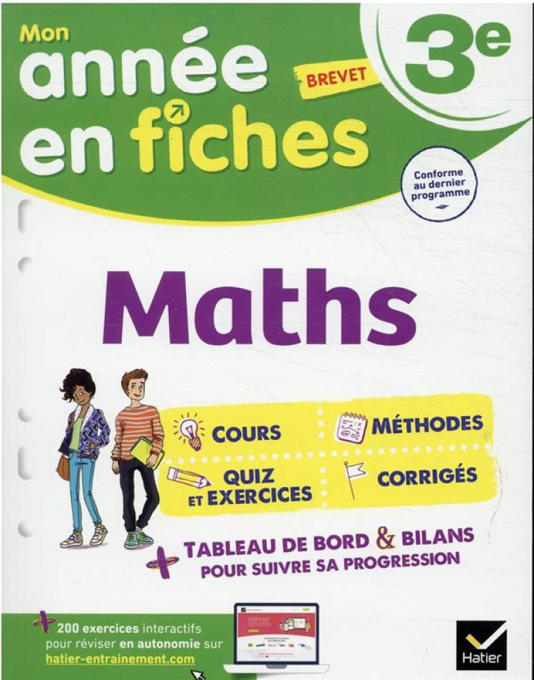 MATHS 3E - FICHES DE REVISION & EXERCICES - DE REGGI/QUINTON - HATIER SCOLAIRE