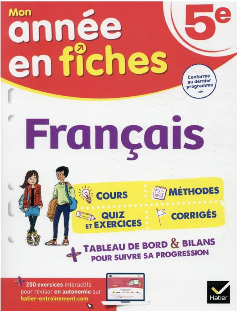 FRANCAIS 5E - FICHES DE REVISION & EXERCICES - BEHLOULI/CORBET - HATIER SCOLAIRE