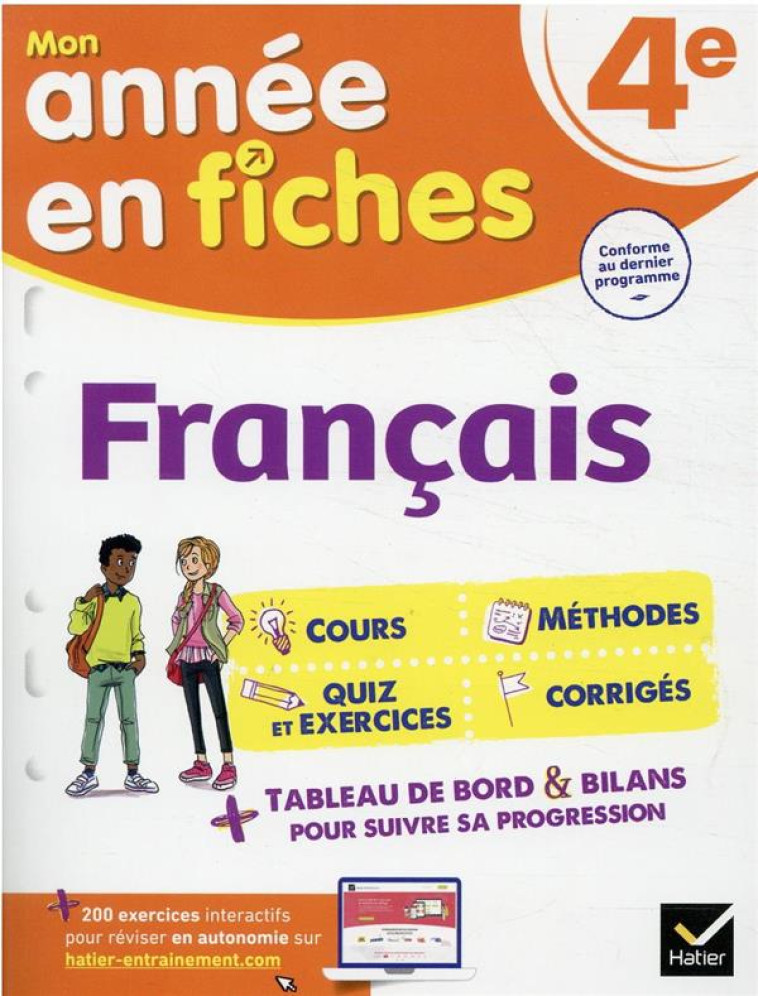 FRANCAIS 4E - FICHES DE REVISION & EXERCICES - RICARD/VERRIER - HATIER SCOLAIRE