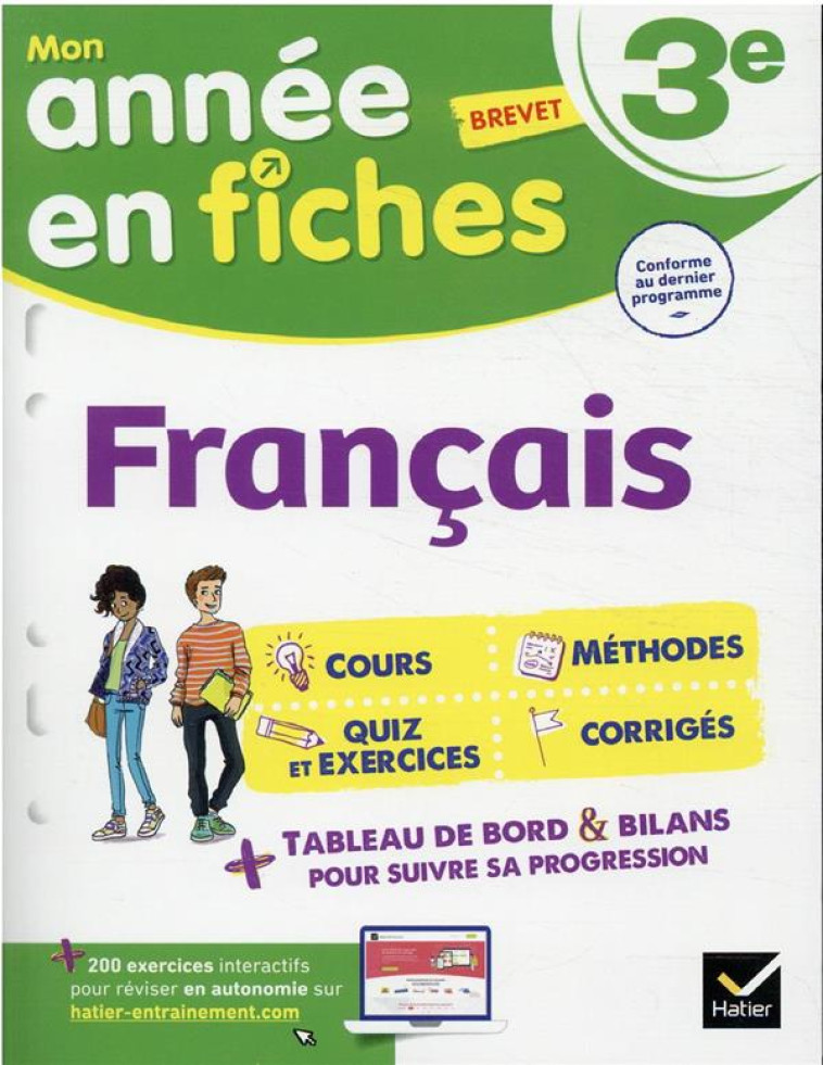 FRANCAIS 3E - FICHES DE REVISION & EXERCICES - NADIFI/SALA - HATIER SCOLAIRE