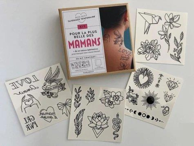 KIT TATOO POUR LA PLUS BELLE DES MAMANS - NINI PEONY - MARABOUT