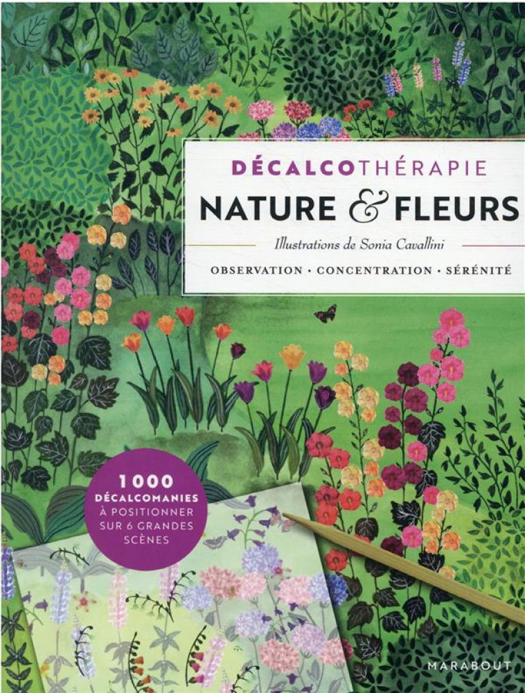 DECALCOTHERAPIE - NATURE & FLEURS - CAVALLINI SONIA - MARABOUT