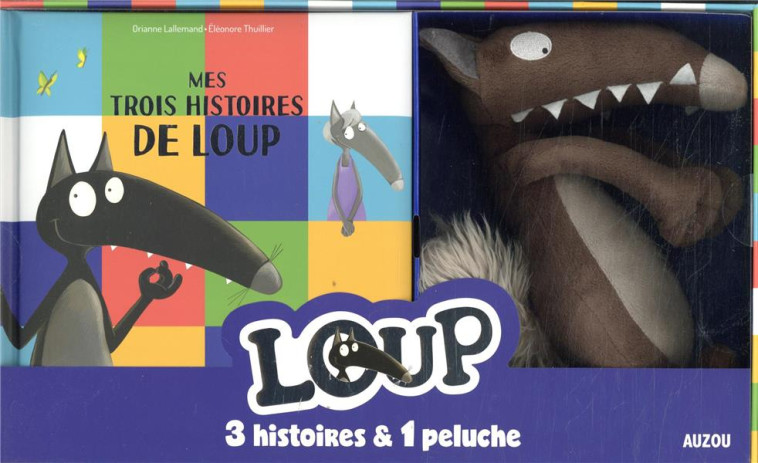 COFFRET LOUP RECUEIL + PELUCHE NUE - LALLEMAND/THUILLIER - PHILIPPE AUZOU