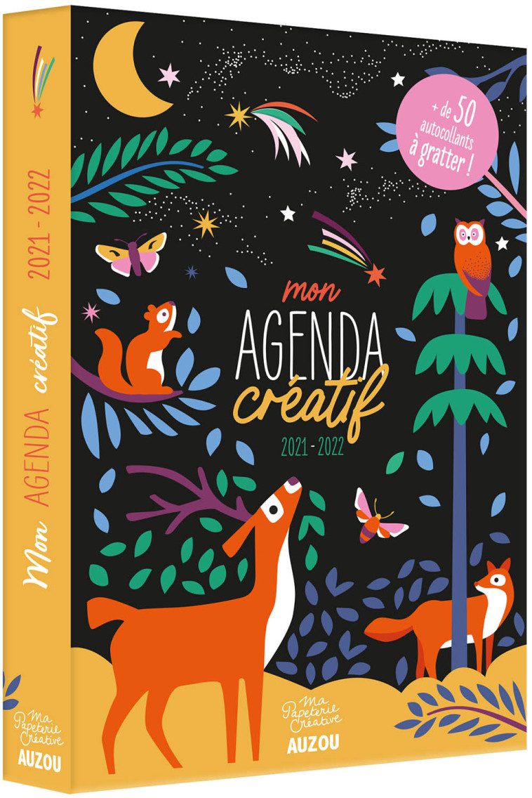 MON AGENDA CREATIF - 2021-2022 - + DE 50 AUTOCOLLANTS A GRATTER - Nadia TAYLOR - AUZOU