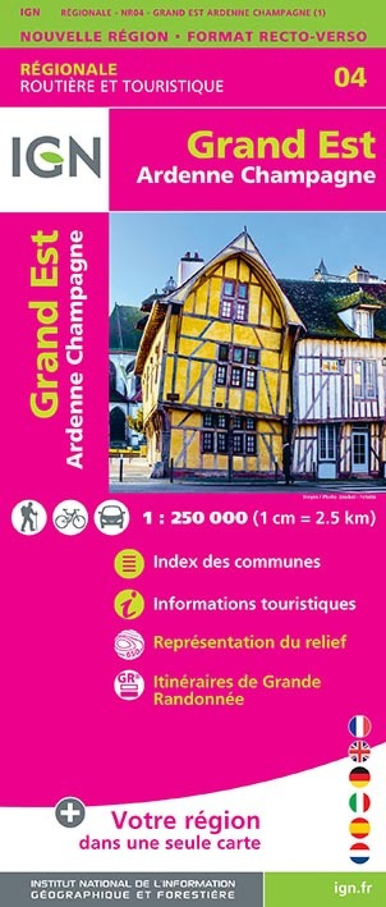 NR04 GRAND EST (ARDENNES-CHAMPAGNE)  1/250 000 - XXX - IGN