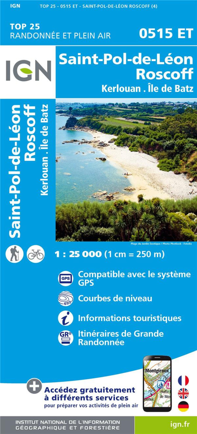 ST POL-DE-LEON, ROSCOFF, BRIGNOGAN, PLADE DE BATZ / RECTO - XXX - MICHELIN