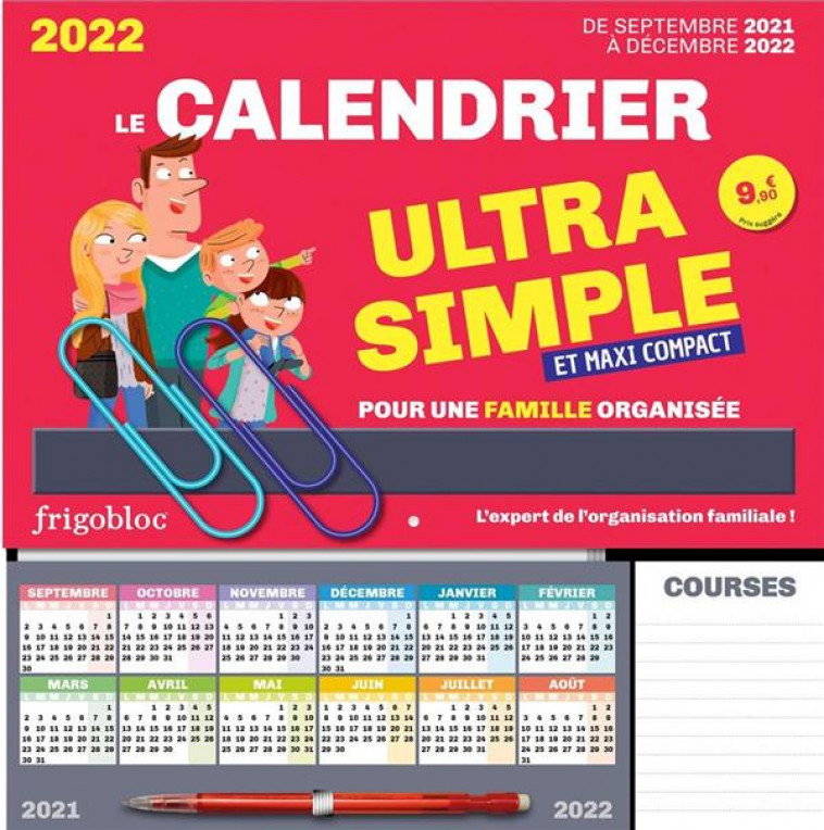 Les calendriers et agendas de la famille organisée