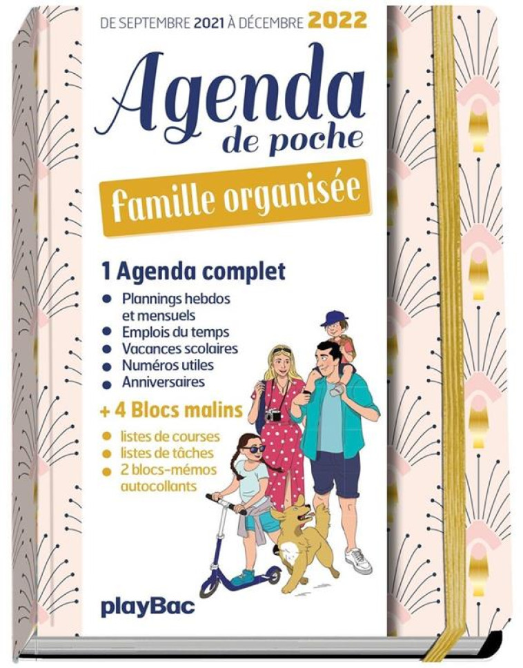 AGENDA DE POCHE DE LA FAMILLE ORGANISEE 2022 - ROSE (DE SEPT 2021 A DECEMBRE 2022) - S-ORGANISER N-A - XXX - NC