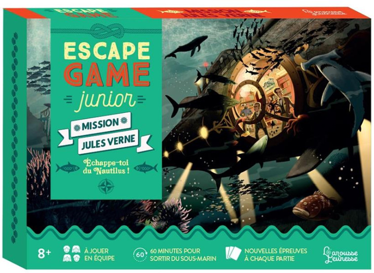 ESCAPE GAME JUNIOR - MISSION JULES VERNE - A BORD DU NAUTILUS - LEBRUN/AUDRAIN - NC