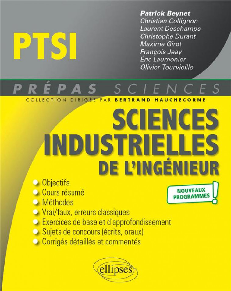 SCIENCES INDUSTRIELLES DE L-INGENIEUR PTSI - NOUVEAUX PROGRAMMES - BEYNET/COLLIGNON - ELLIPSES MARKET