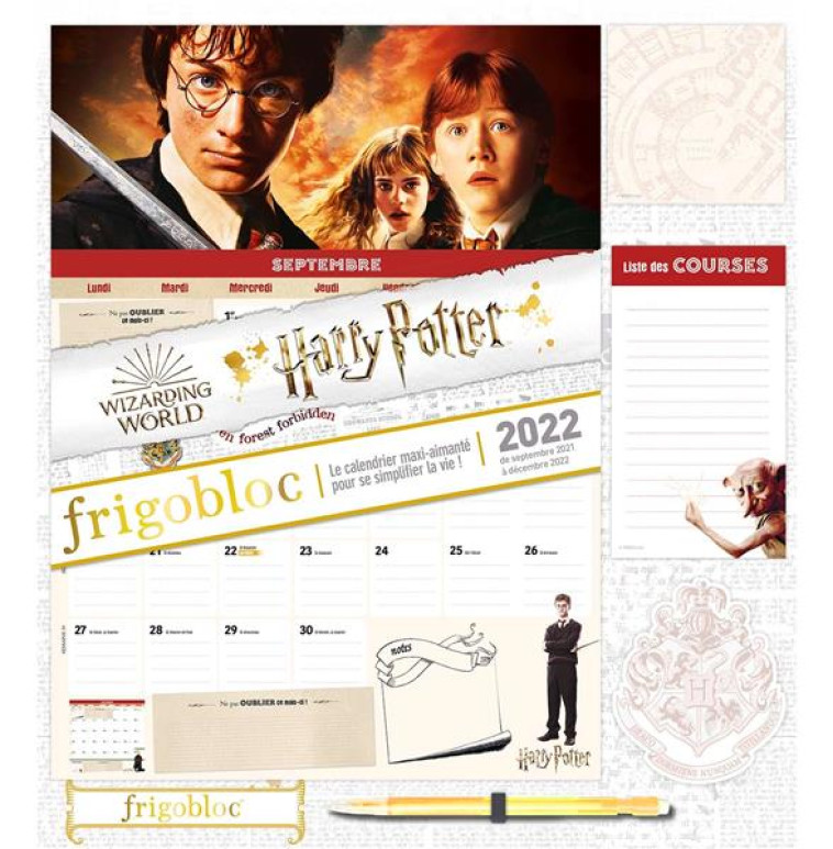 FRIGOBLOC MENSUEL HARRY POTTER - 16 MOIS - SEPT 2021 A DEC 2022 - XXX - NC