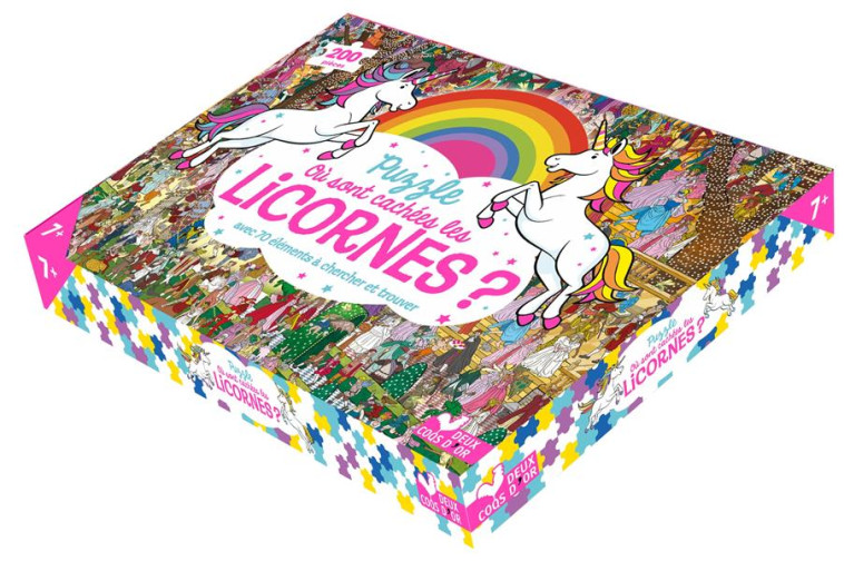 PUZZLE OU SONT CACHEES LES LICORNES ? - 200 PIECES - MORAN PAUL - NC