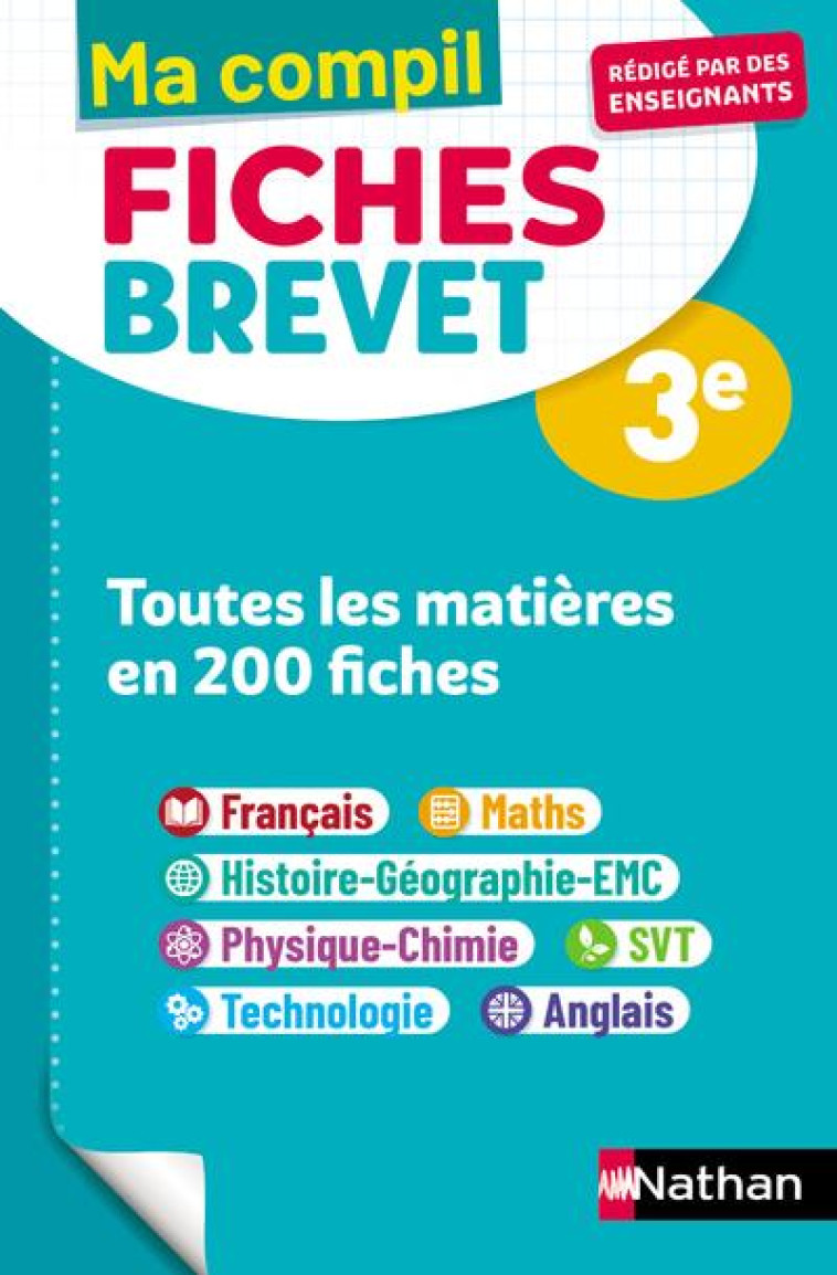 COMPIL FICHES BREVET TOUTES LES MATIERES - COPPENS NICOLAS - CLE INTERNAT