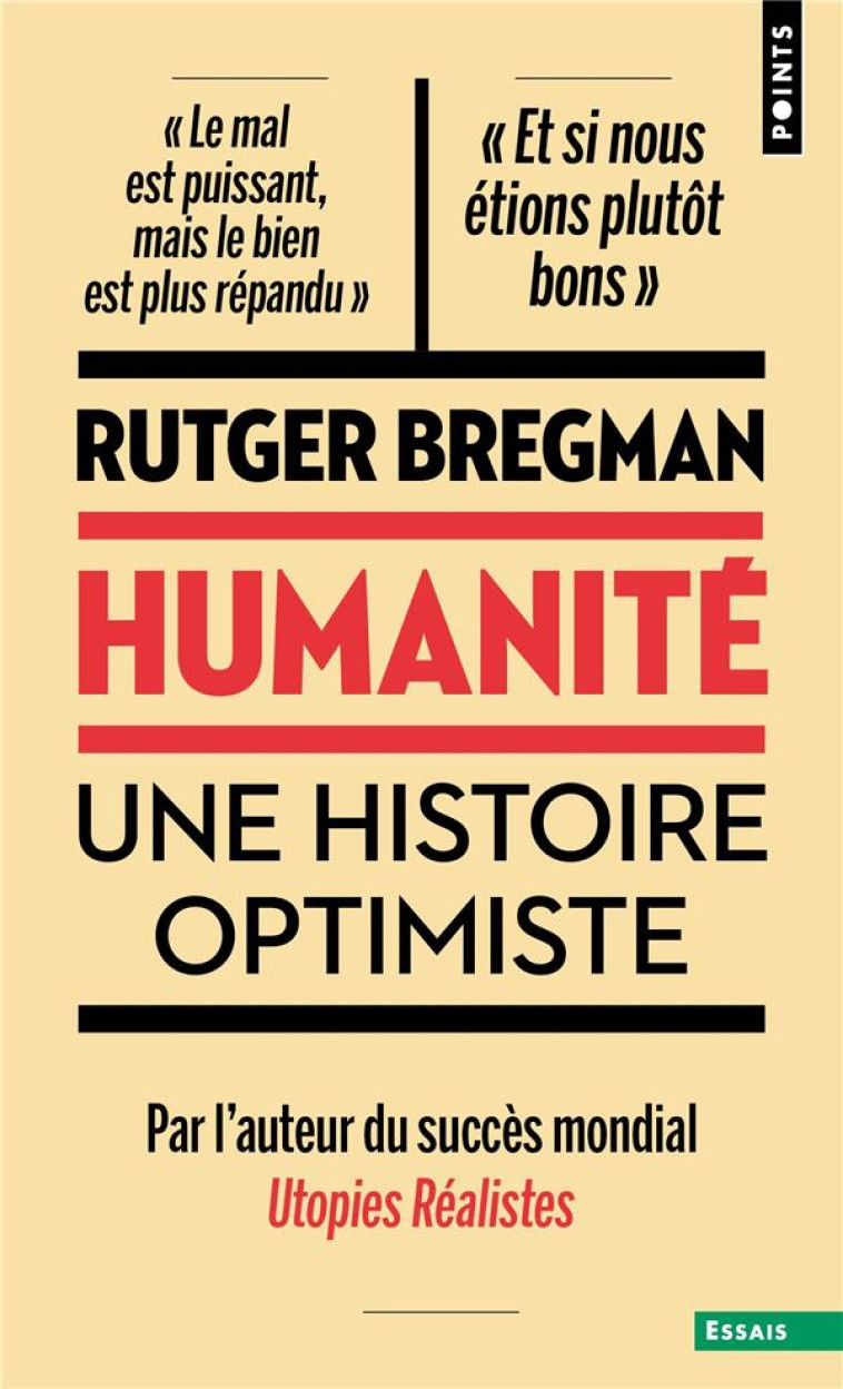 HUMANITE. UNE HISTOIRE OPTIMISTE - BREGMAN RUTGER - POINTS