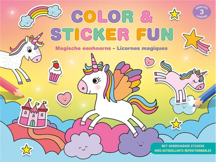 COLOR & STICKER FUN - LICORNES MAGIQUES - COLLECTIF - NC