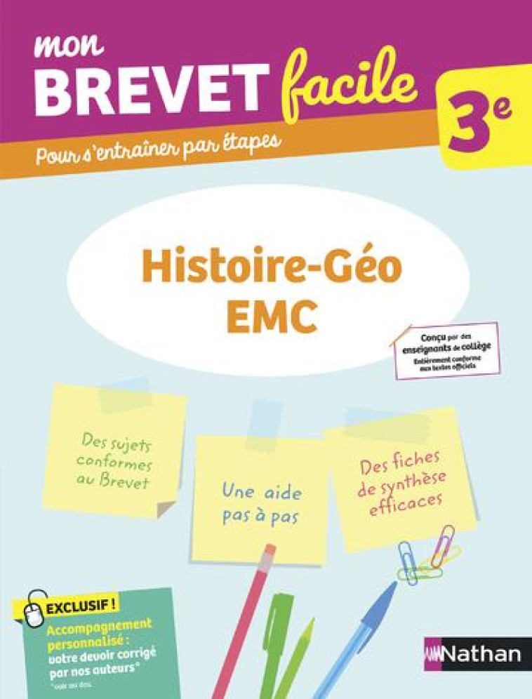 MON BREVET FACILE - HISTOIRE GEOGRAPHIE - 3E - JEZEQUEL PASCAL - CLE INTERNAT