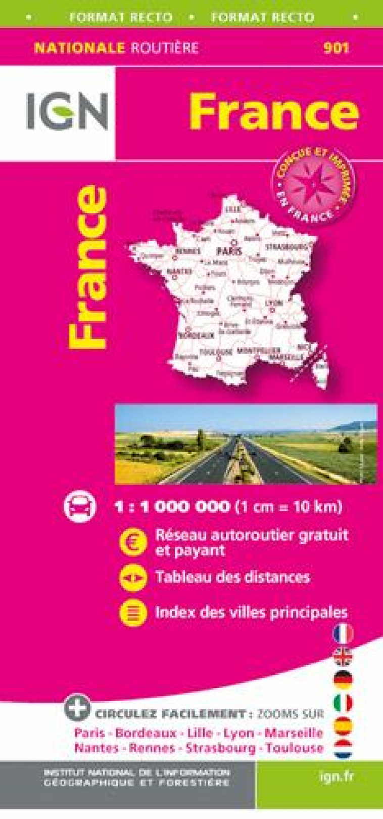 901 FRANCE ROUTES AUTOROUTES 2020 MAXI FORMAT RECTO - XXX - MICHELIN