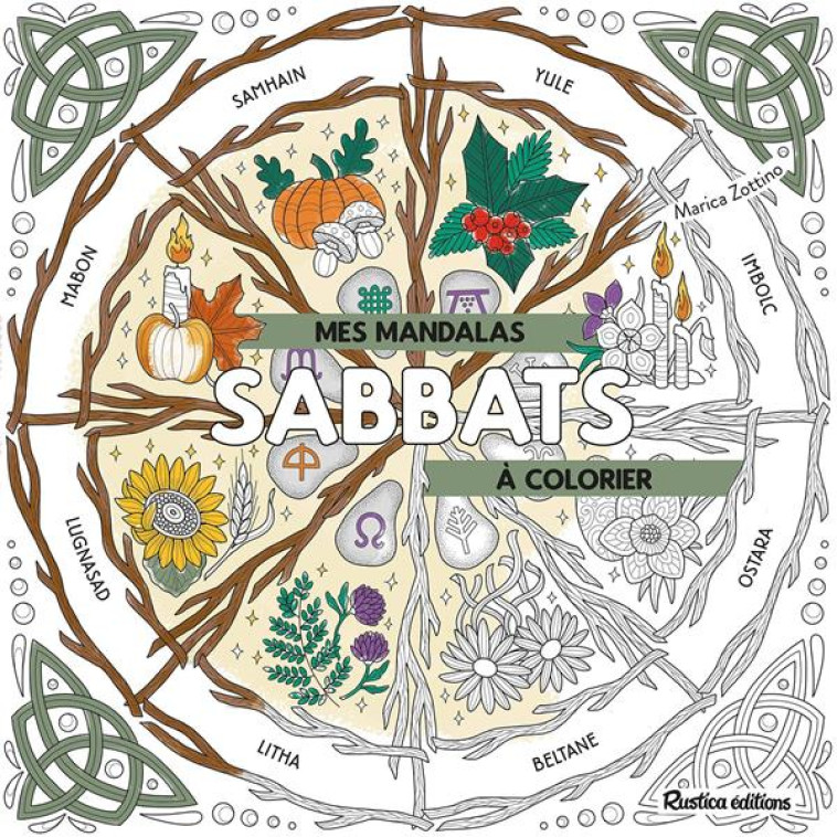 MES MANDALAS SABBATS A COLORIER - ZOTTINO MARICA - RUSTICA