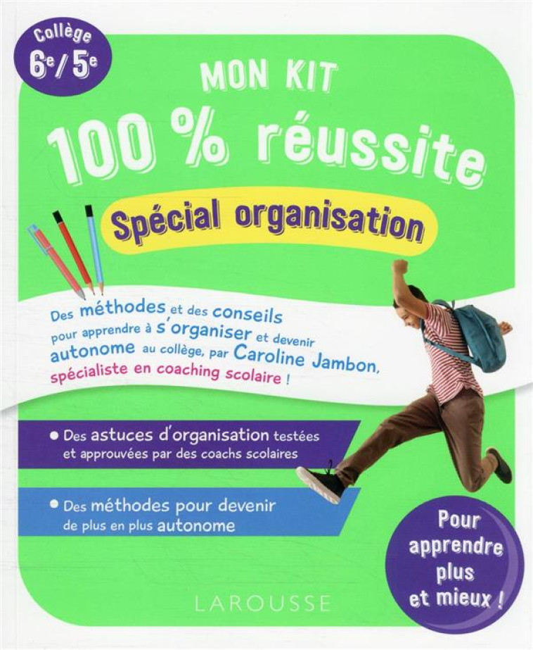 MON KIT 100 % REUSSITE - ORGANISATION, EFFICACITE - JAMBON CAROLINE - LAROUSSE