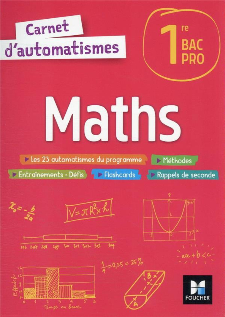 CARNET D-AUTOMATISMES - MATHS - 1RE BAC PRO - ED. 2022 - LIVRE ELEVE - BAUDET/LAURENT/SELLE - FOUCHER