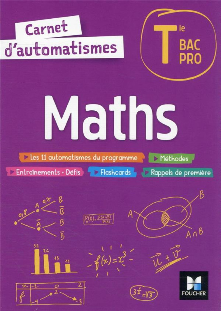 CARNET D-AUTOMATISMES - MATHS - TLE BAC PRO - ED. 2022 - LIVRE ELEVE - BAUDET/LAURENT/SELLE - FOUCHER