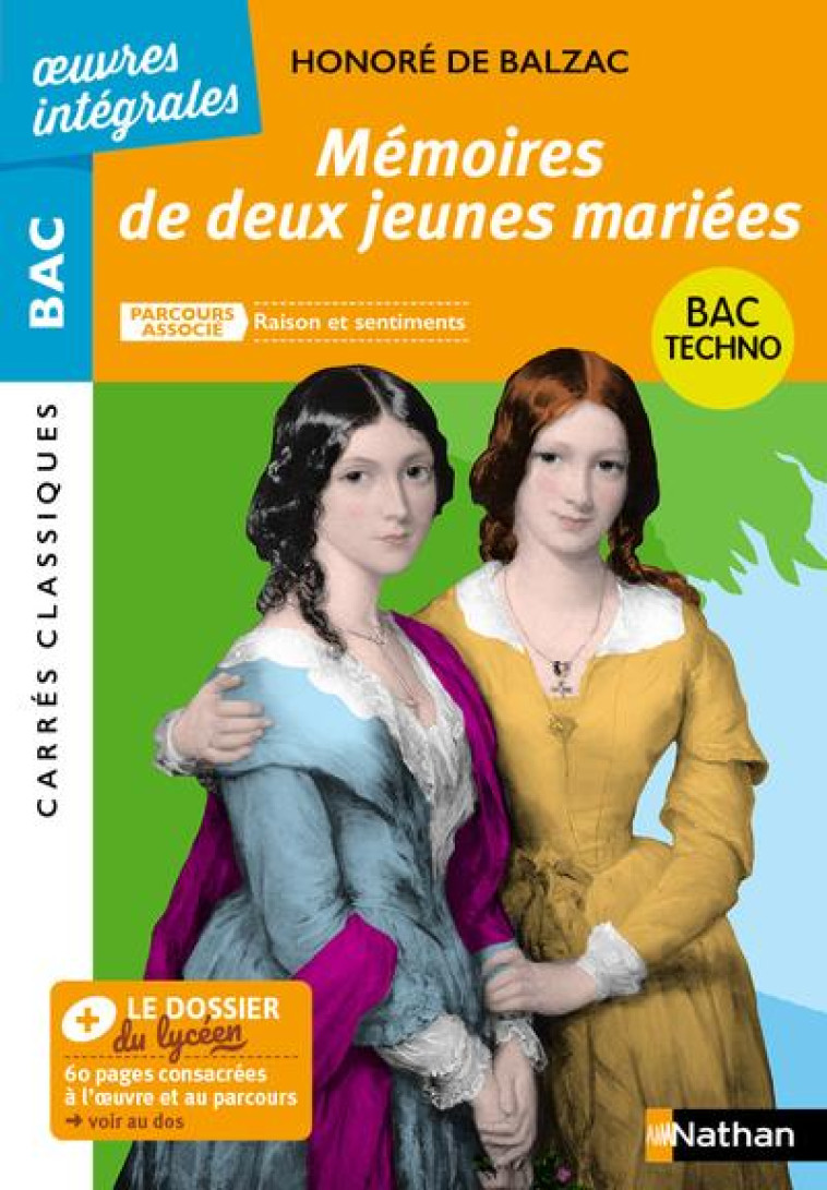 MEMOIRES DE DEUX JEUNES MARIES - 95 - BALZAC HONORE DE - CLE INTERNAT