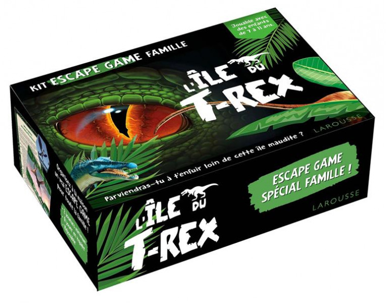 KIT ESCAPE GAME FAMILLE L'ILE DU T-REX - COLLECTIF - LAROUSSE