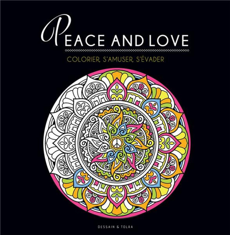 BLACK COLORIAGE PEACE AND LOVE - XXX - PU SEPTENTRION