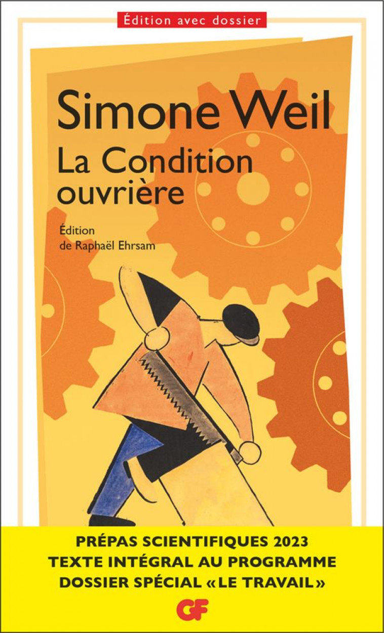 LA CONDITION OUVRIERE - PREPAS SCIENTIFIQUES 2023 - WEIL SIMONE - FLAMMARION