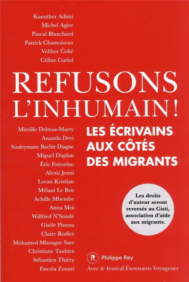 REFUSONS L'INHUMAIN! - COLLECTIF - REY