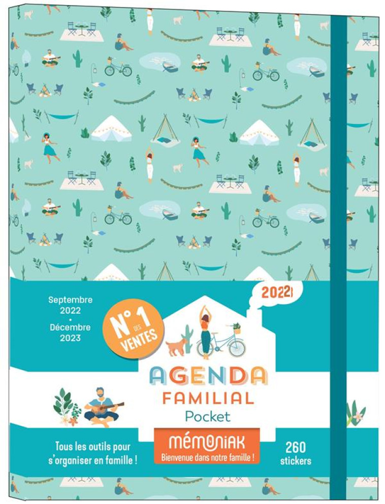 AGENDA FAMILIAL MEMONIAK POCKET 2022-2023 - EDITIONS 365 - NC