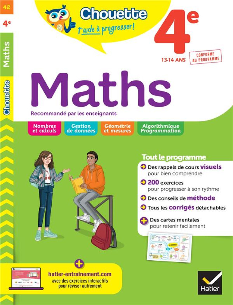 MATHS 4E - CAHIER DE REVISION ET D'ENTRAINEMENT - BONNEFOND/DAVIAUD - HATIER SCOLAIRE