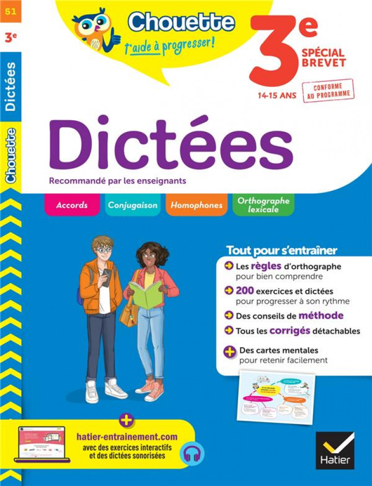 DICTEES 3E - CAHIER DE REVISION ET D'ENTRAINEMENT - SAUVE FABIENNE - HATIER SCOLAIRE