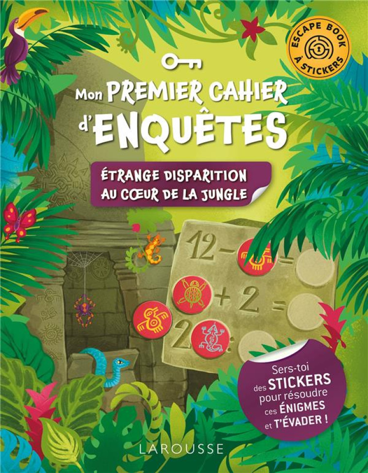 ESCAPE BOOK STICKERS - DISPARUS DANS LA JUNGLE - COLLECTIF - LAROUSSE