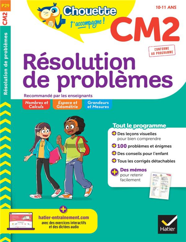 CHOUETTE CM2 RESOLUTION DE PROBLEMES - BIA JEANNE - HATIER SCOLAIRE