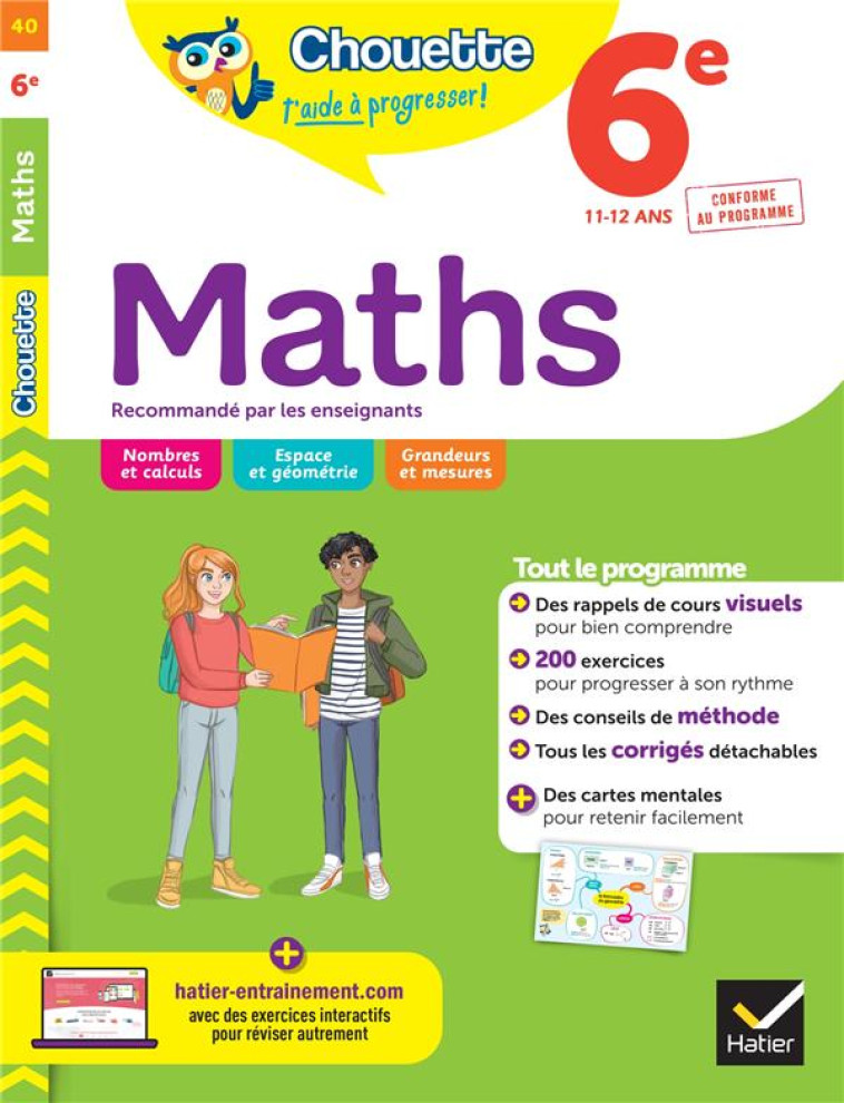 CHOUETTE 6E MATHS - BONNEFOND/DAVIAUD - HATIER SCOLAIRE