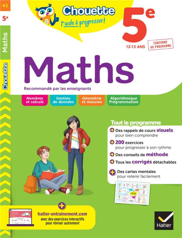 CHOUETTE 5E MATHS - BONNEFOND/DAVIAUD - HATIER SCOLAIRE