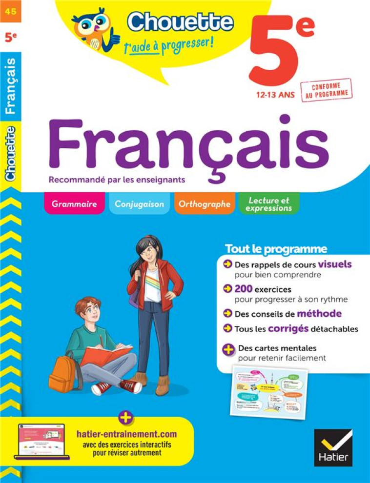 CHOUETTE 5E FRANCAIS - COSSA/MARQUETTY - HATIER SCOLAIRE