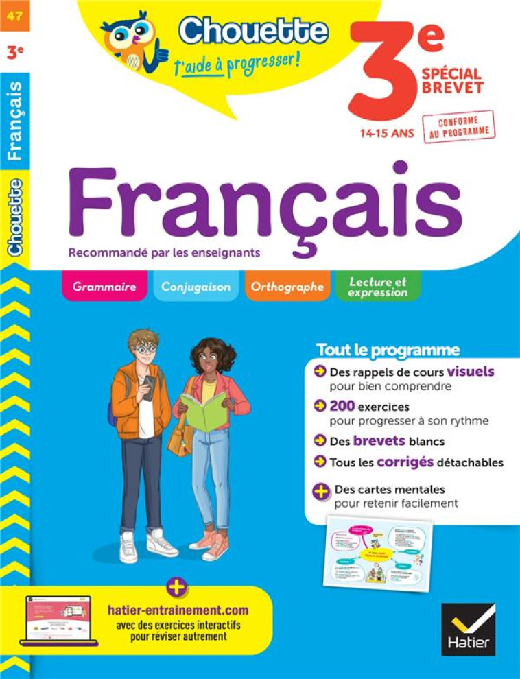 CHOUETTE 3E FRANCAIS - BELLAMY/GIRARD - HATIER SCOLAIRE