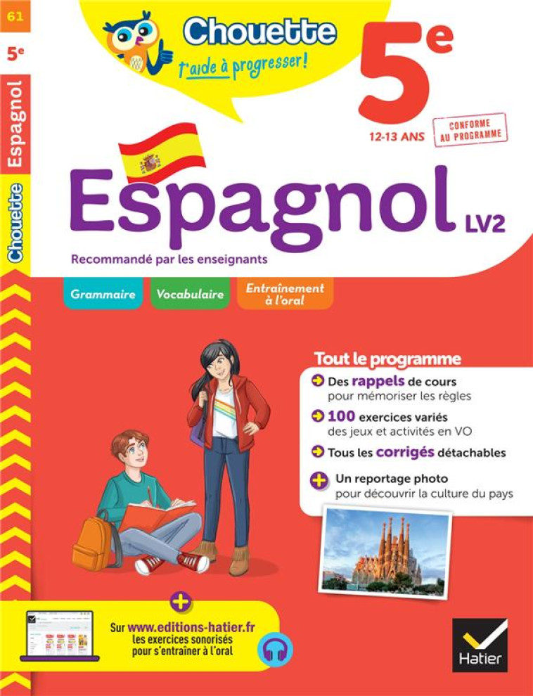 CHOUETTE 5E ESPAGNOL LV2 - GONZALES-POLLET N. - HATIER SCOLAIRE